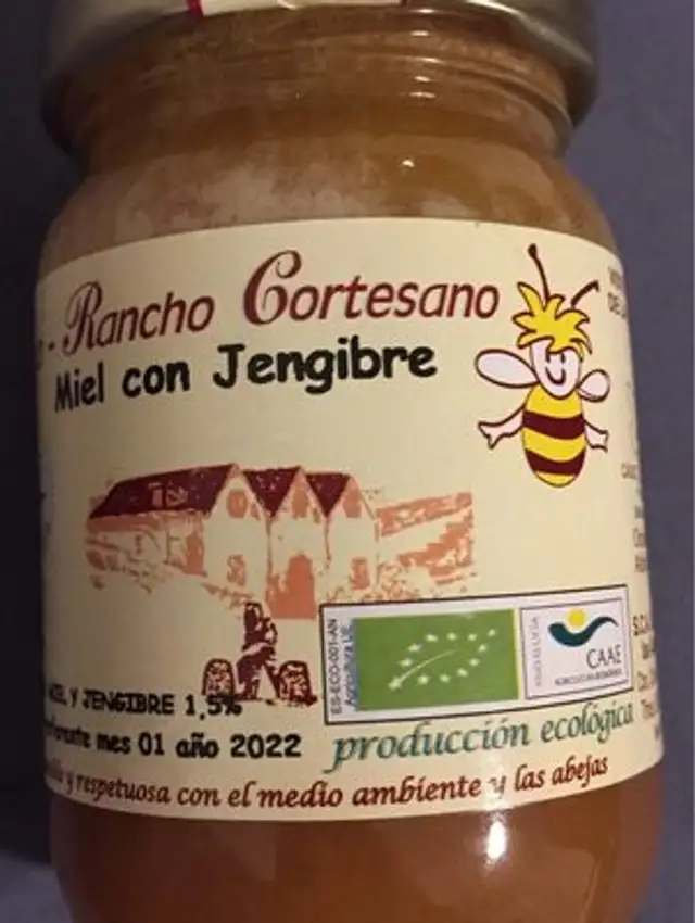 Miel con Jengibre front packaging