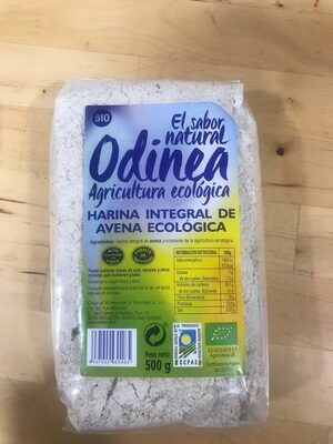 Harina integral de avena ecologica front packaging