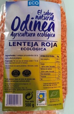 Lenteja roja ecológica