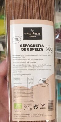 ESPAGUETIS DE ESPELTA front packaging