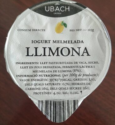 Iogurt melmelada llimona