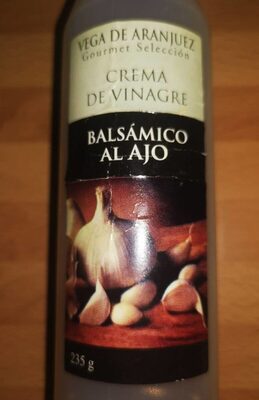 Crema de vinagre Balsámico al ajo front packaging