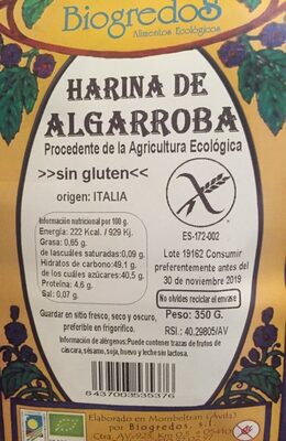 Harina de algarroba