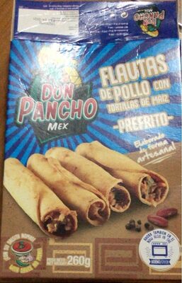 Flautas de pollo con tortillas de maiz