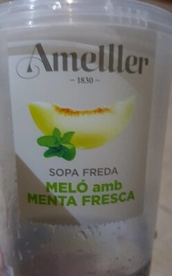 Sopa freda de meló amb menta fresca