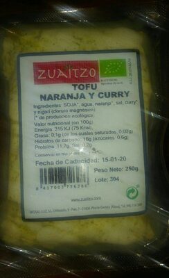 Tofu naranja y curry