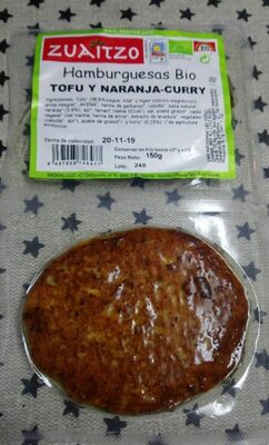 Hamburguesas bio. Tofu y naranja - curry