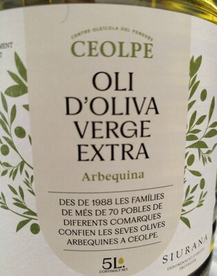 OLI D'ARBEQUINA DE SIURANA Verte Extra