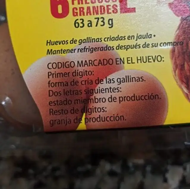 Huevos frescos nutrition facts table