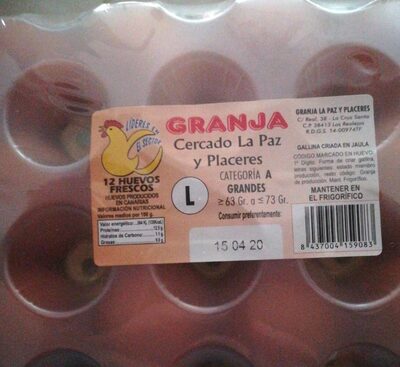 12 huevos frescos front packaging