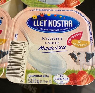 Iogurt sabor fresa front packaging
