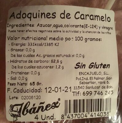 Adoquines de caramelo