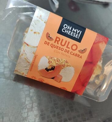 Rulo queso de cabra con papaya