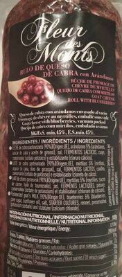 Rulo queso de cabra con arándanos front packaging