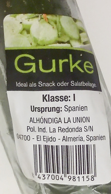 Gurke Klasse I front packaging