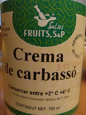 Crema de calabacin front packaging