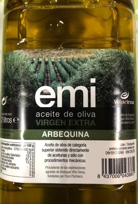 Aceite de oliva virgen extra arbequina front packaging