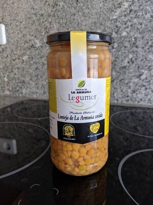 Lentejas cocidas de la armuña tierra de sabor front packaging