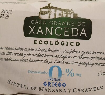 Yogur estilo griego desnatado sirtaki de manzana y caramelo