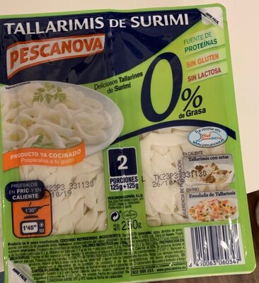 Tallarimis de surimi