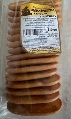 Lenguas sin azucar front packaging