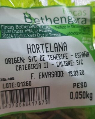 Hortelana front packaging