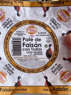 Paté de faisán con trufas