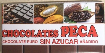 Chocolate puro sin azúcar añadido front packaging