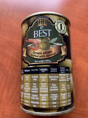 Green olives stuffed with shrimps