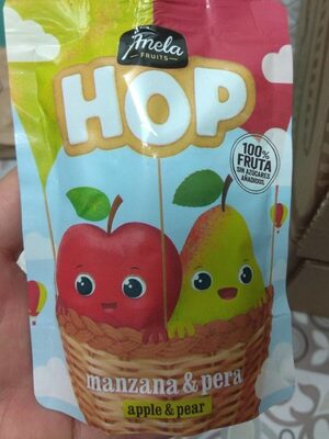 Pure de manzana y pera front packaging