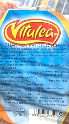 Chicharrón frito loncheado