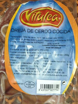 Oreja de Cerdo cocida