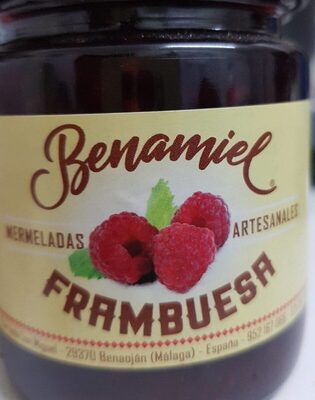 Mermelada frambuesa front packaging