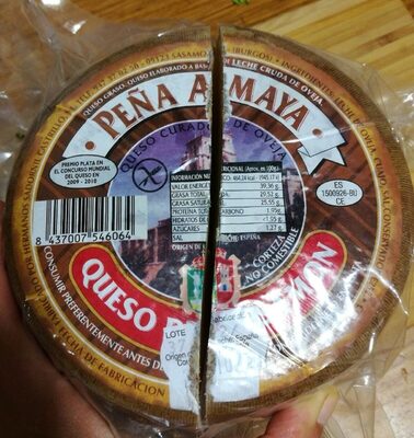 Queso de Sasamon, curado de oveja front packaging
