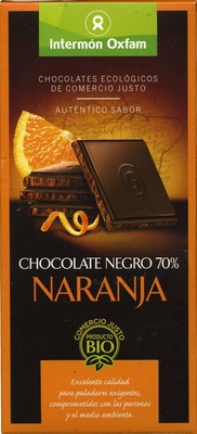 Tierra madre, chocolate negro 70% cacao con naranja