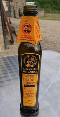 Aceite de oliva virgen extra arbequina de Extremadura front packaging