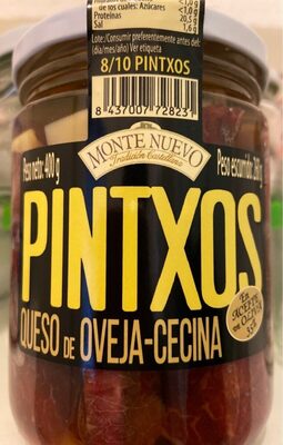 Pintxos queso de oveja-cecina