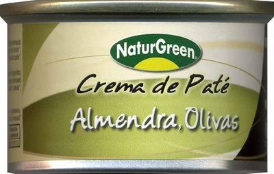 Crema de paté almendra, olivas