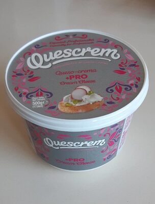 Queso crema +pro front packaging