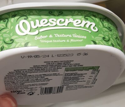 Queijo Fresco para Barrar com Alho e Ervas front packaging