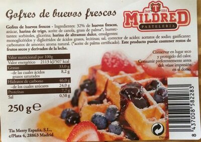 Gofres de huevos frescos