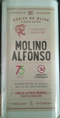 Aceite de oliva virgen extra molino Alfonso front packaging
