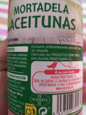 mortadela con aceitunas