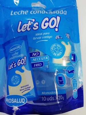 Let's go - Leche condensada front packaging