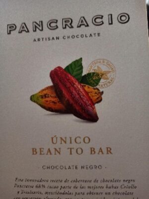 Único bean to bar chocolate negro con cacao criollo