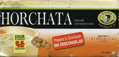 Horchata natural semielaborada
