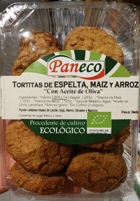 TORTITAS DE ESPELTA,MAIZ Y ARROZ front packaging