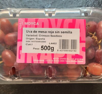 Uvas de mesa roja sin semilla