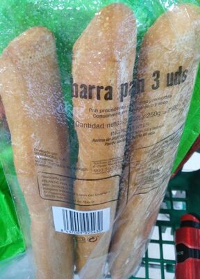 3 barras de pan front packaging