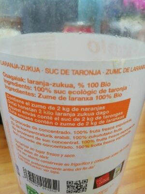 Zumo ecológico naranja